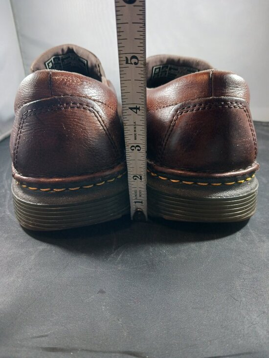 Dr. Martens Boyle Men\'s size 11 Grizzly Leather Slip On Shoes Dark Brown
